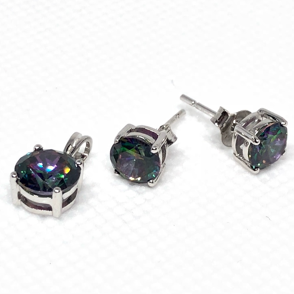 Sterling Silver Rainbow Topaz Set